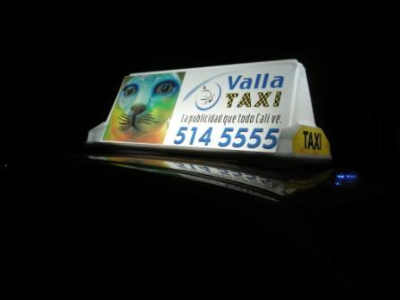 Taxi rooftop used in taxi advertising